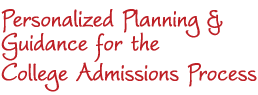personalixed planning and guidance for the college admissions process